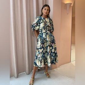 Acler Harlow Dress In Moody Floral size 4